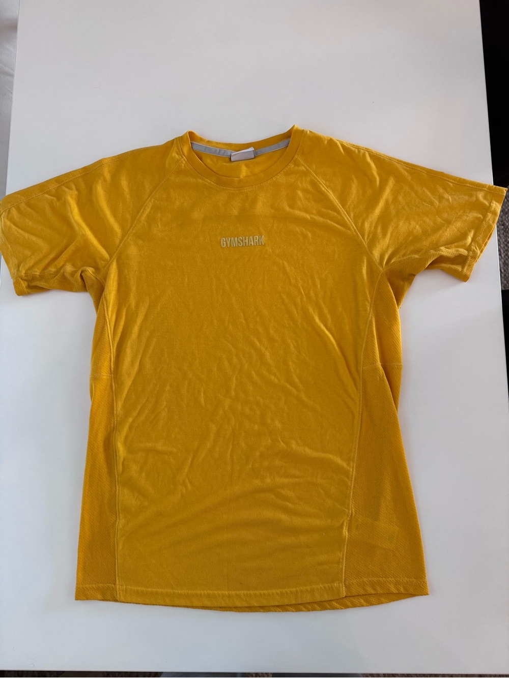 Gymshark Women’s Yellow Crew Neck Performance Tee, Large